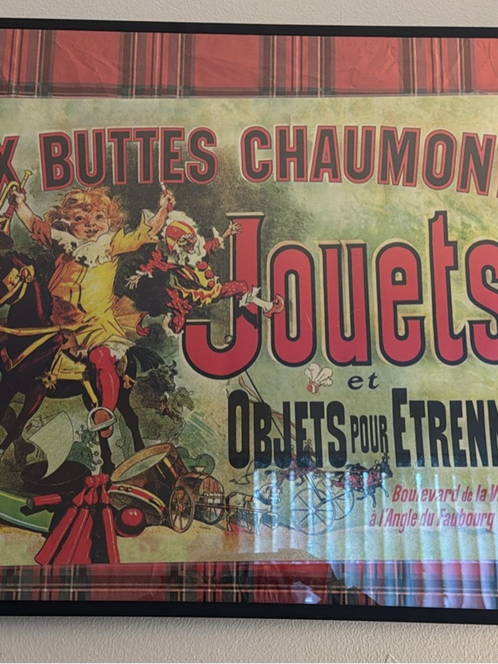 Vintage-Style Red and Yellow Jouets Wall Art Poster